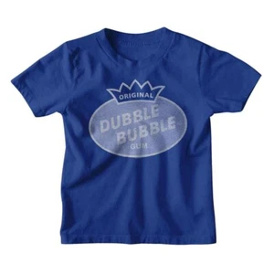 DUBBLE BUBBLE KIDS T-Shirt OFFICIAL TONE LOGO Toddler & Youth New Royal Cotton - Picture 1 of 3