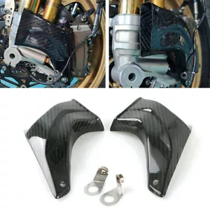 2x Motorcycle Brake Caliper Air Duct Cooler Carbon Fiber Style Plastic Universal - Picture 1 of 8