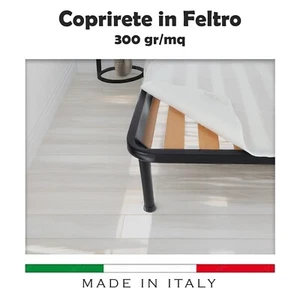Coprirete Matrimoniale Singolo Piazza Mezza Proteggi Materasso Copridoghe Feltro - Foto 1 di 6