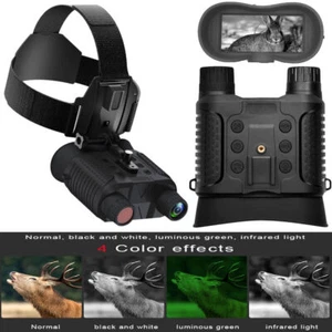 NV8000 Helmet 3D/8X Nachtsicht Brille IR 1080P Infrarot Fernglas Kopf Halterung - Bild 1 von 12