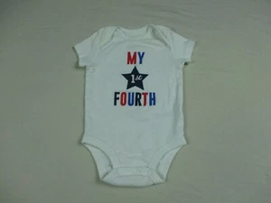 Carters Body Bebé Niños 0-3 Mos Blanco Niñas Recién Nacidas Patriótico Mi Primer Cuarto - Imagen 1 de 9