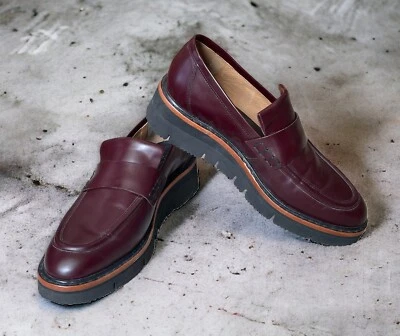 Mocasín de cuña Rag & Bone Taryn en borgoña talla 8 nuevo sin caja $425 Foto 1 de 4