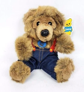 New Vintage 9" Dakin Hillbilly Bear Plush Stuffed Animal 1985 Realistic Teddy - Picture 1 of 5