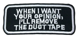 Patch Sew On Take Off Embroidered Clothing Hats Jackets Coat Sign Message A464 - Picture 1 of 3