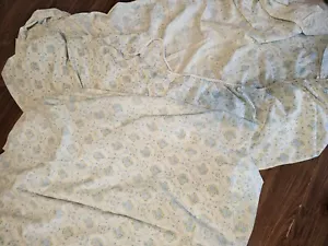 Floral FULL SIZE Sheets Set VINTAGE Sears PERMA PREST Fitted Flat No Pillowcase - Picture 1 of 7