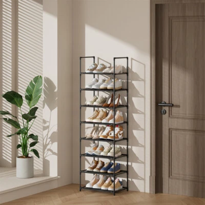 3-10 TIER SHOE RACK STAND STORAGE SELF ORGANISER LIGHTWEIGHT HOME DORMITORY UNIT - Image 1 of 4
