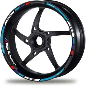 BMW S1000 R Motorsport S1000R Motorcycle Wheel Decals Stickers Stripes Sky Blue - Picture 1 of 2