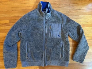 VTG Abercrombie And Fitch Mens Gray XL Deep Pile Jacket - Picture 1 of 5