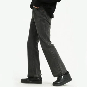 Mens Flared Flares Denim Pants Bootcut Jeans Trousers Bell Bottom Hippie - Picture 1 of 15