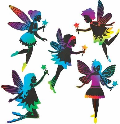 FAIRY Gratch Art Magneti Frigorifero Bambini Artigianato Bambini Adesivi Gemme Festa ATTIVITÀ Divertimento