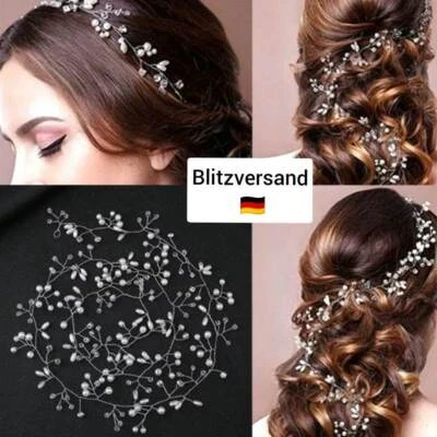 Braut Haarschmuck Haargesteck Hochzeit Kopfschmuck Diadem Perlen Silber Gold