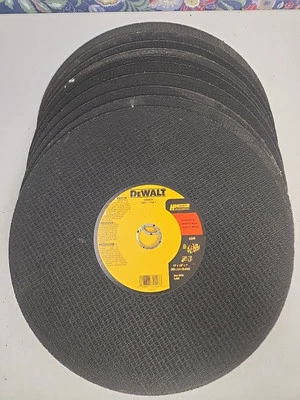 Dewalt DW 8020  14" X 1/8" X 1"  METAL CUTTING ABRASIVE CUTOFF BLADE 10 Pack - Image 1 of 3