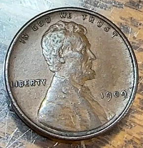 1909 VDB Lincoln Cent schöne Original Auswahl AU CHRC - Bild 1 von 2