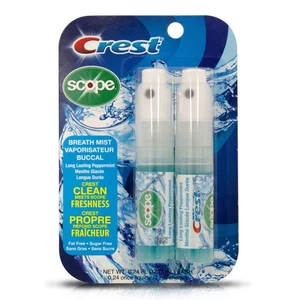 Crest Breath Mist With Scope Long Lasting Peppermint 2 7Ml Bottles - Picture 1 of 2