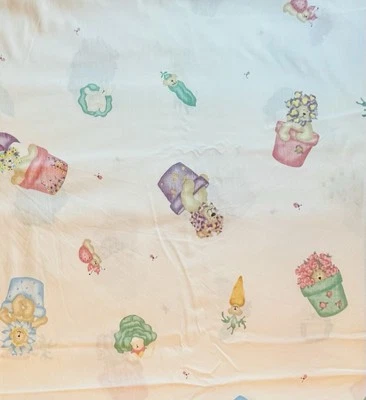 VTG 1998 Daisy Kingdom Fabric GARDEN BEARS ALLOVER TOSSED POTS 44” By the Yard  - Image 1 of 4