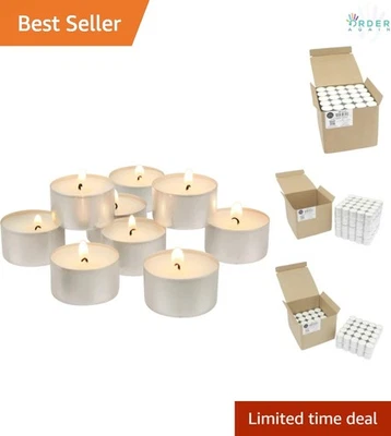 Velas ligeras de té blanco sin perfume paquete a granel 200 unidades larga combustión 6-7 horas Foto 1 de 4