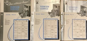 3 x Die silberne Mappe Grundig Fernseh Service 1960/61,   1961/62 und 1962/63 - Bild 1 von 1