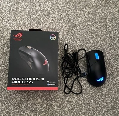ASUS ROG Gladius 3 Wired Wireless Bluetooth RGB Mechanical Mouse - Image 1 of 4