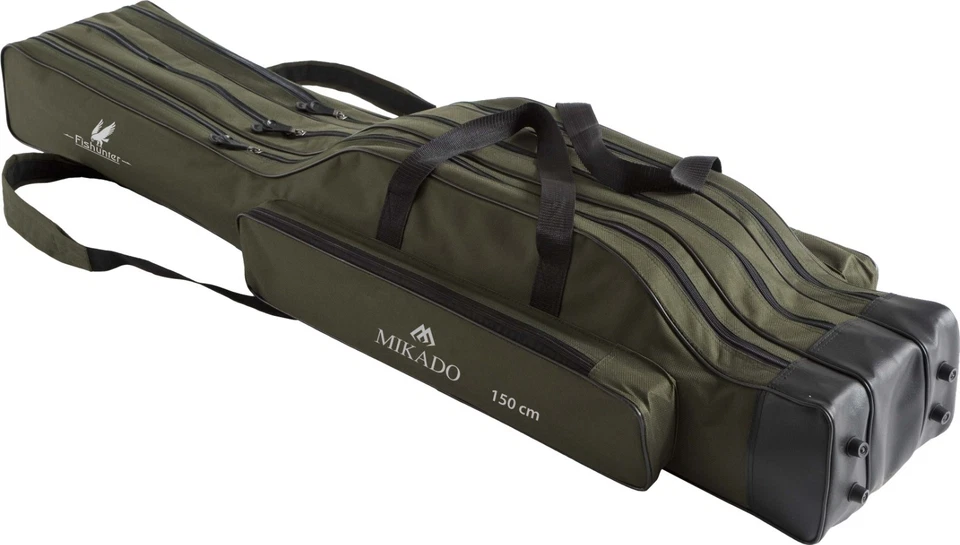 Allround Rutenfutteral mit 3 Kammern 140cm grÃ¼n