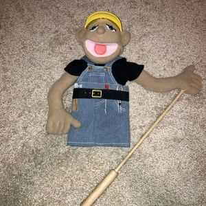 Vintage Melissa & Doug Construction Worker Hand Puppet “Harry Beamer” 15” - Picture 1 of 4