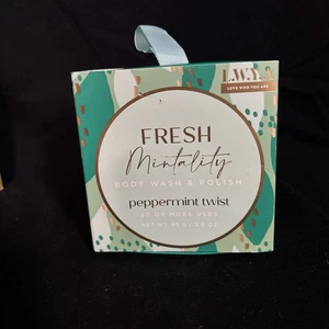 L.W.Y.A Fresh Mintality Body Wash & Polish Peppermint Twist 3.0 oz - Picture 1 of 2