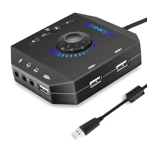 Professional Computer USB Sound Card 7.1 Channel Audio Adapter For PC Laptop V - Photo 1/10