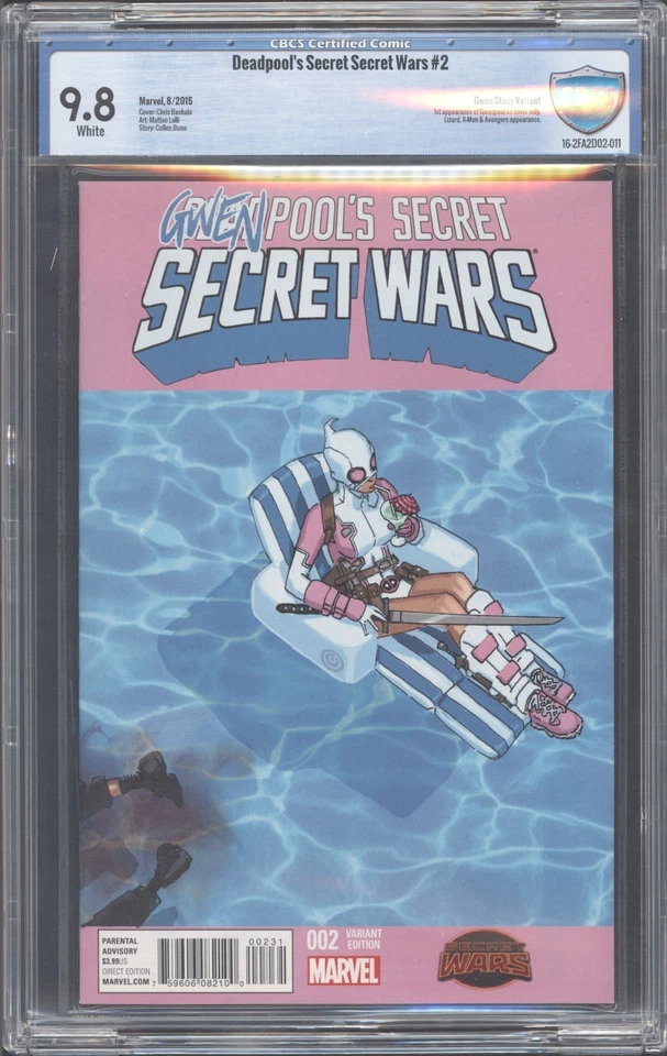 Deadpool’s Secret Wars #2 Bachalo variant CBCS 9.8 2015 1st app Gwenpool NM/MINT - Image 1 of 2