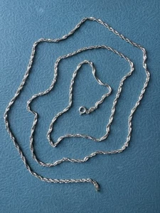 Vintage MILOR ITALY .925 Sterling Silver Twisted Rope Chain Necklace Size 36” - Picture 1 of 6
