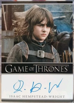 🔥Juego de Tronos Temporada 1 Isaac Hempstead-Wright Autógrafo Bran Stark 2012 RC🔥 Foto 1 de 2