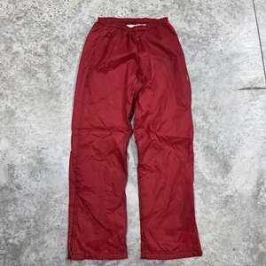 Vintage Bike Hose Herren Large Rot Nylon Gefüttert Warm Up Track Wind Made in USA 90s - Bild 1 von 8