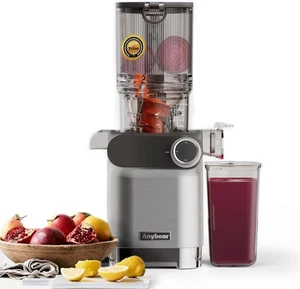 Cold Press Juicer, 200W Masticating Slow Juicer 4.3" Large Feed Chute Fit Who... - Picture 1 of 8
