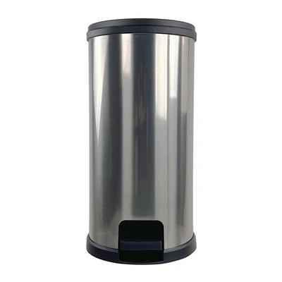 Plastic Step Trash Can W/ Lid Touchless 13 Gallon Kitchen Waste Bin Silver New - Image 1 of 4