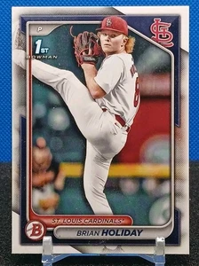 Brian Holiday 1st Bowman 2024 Bowman Draft #BD-137 St Louis Cardinals  - Picture 1 of 9