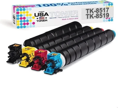 Compatible Toner for Kyocera 5052ci,6052ci, TK-8517,TK-8519 CMYK (4 pk) - Image 1 of 4