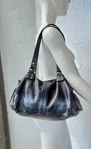 Borsa a tracolla/borsa a tracolla Patricia Nash nera/argento Ombre Reims in pelle - Foto 1 di 9