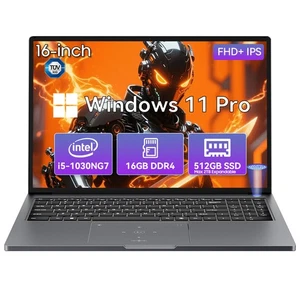 Blackview Acebook 12 Gaming Laptop Intel I5 16" 16GB DDR4 512GB SSD Win 11 Pro - Zdjęcie 1 z 12