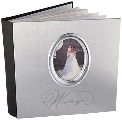 Álbum de fotos de boda plateado 9,75"X6,75" Foto 1 de 3