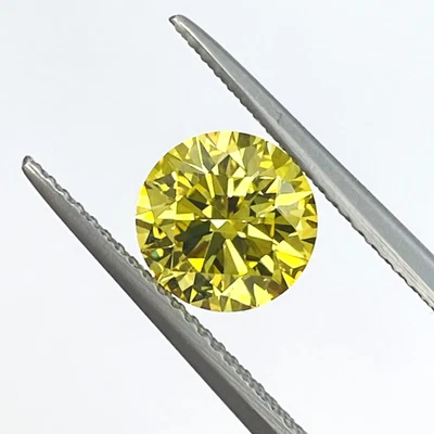 GIA Natural Loose Diamond 2.00 Ct Round Cut Fancy Yellow For Ring Proposal - Image 1 of 4