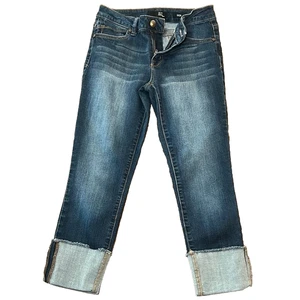 1822 Denim Taylor Wide Cuffed Skinny Cropped Jeans Gr. 4 Stretchy Casual Trendy - Bild 1 von 8