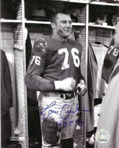 LOU CREEKMUR SIGNED 8x10 PHOTO~PRO FOOTBALL HALL OF FAME AUTO~HOF~DECEASED - Picture 1 of 1
