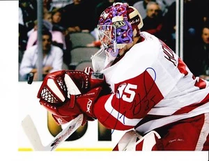 DETROIT RED WINGS JIMMY HOWARD SIGNED BLOCKER 8X10 - Picture 1 of 1