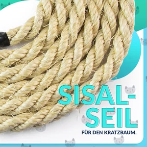 1-200m Natürliches Sisal Seil Katzenspielzeug und Kratzbäume 6mm 8mm 10mm - Bild 1 von 11