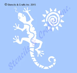 4" PLANTILLA LAGARTO GECKO WESTERN SUROESTE PLANTILLA SOL DESIERTO SOL ARTESANÍA NUEVO - Imagen 1 de 1