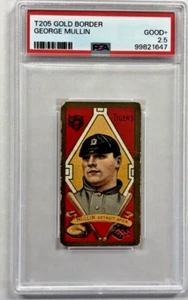 1911 T205 George Mullin Gold Border Sweet Caporal PSA 2.5 Detroit Tigers - Picture 1 of 3