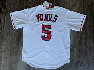 Albert Pujols Autographed Jersey w/ Inscriptions! Los Angeles - QR Code Beckett - Image 1 of 4