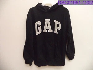Gap Kids Size XXL (14-16) Pullover Hooded Sweatshirt Black w Gray Logo 617222 - Picture 1 of 4