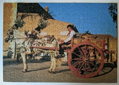 Rompecabezas MB Croxley TAORMINA, SICILIA, ITALIA 500 piezas CARRO SICILIANO con caballo Foto 1 de 4