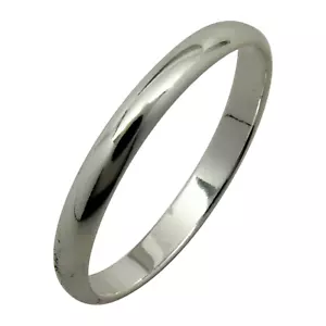 Anillo de plata esterlina .925 liso 2 mm banda de boda joyería tallas 4-10 - Imagen 1 de 11