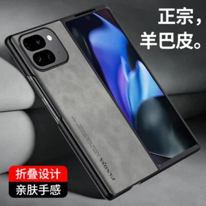 Per Google Fold 2, Custodia posteriore in pelle retrò business antiurto lusso - Foto 1 di 14