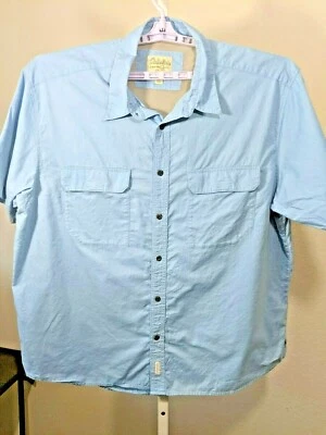 Cabelas Mens Fishing Shirt Size 2XL Short Sleeve Button Up Cape Cotton Shell - Изображение 1 из 4